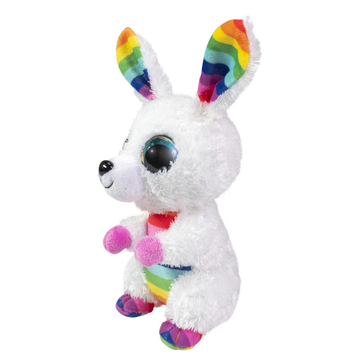 Peluche Lumo stars - lapin arc-en-ciel, 15cm