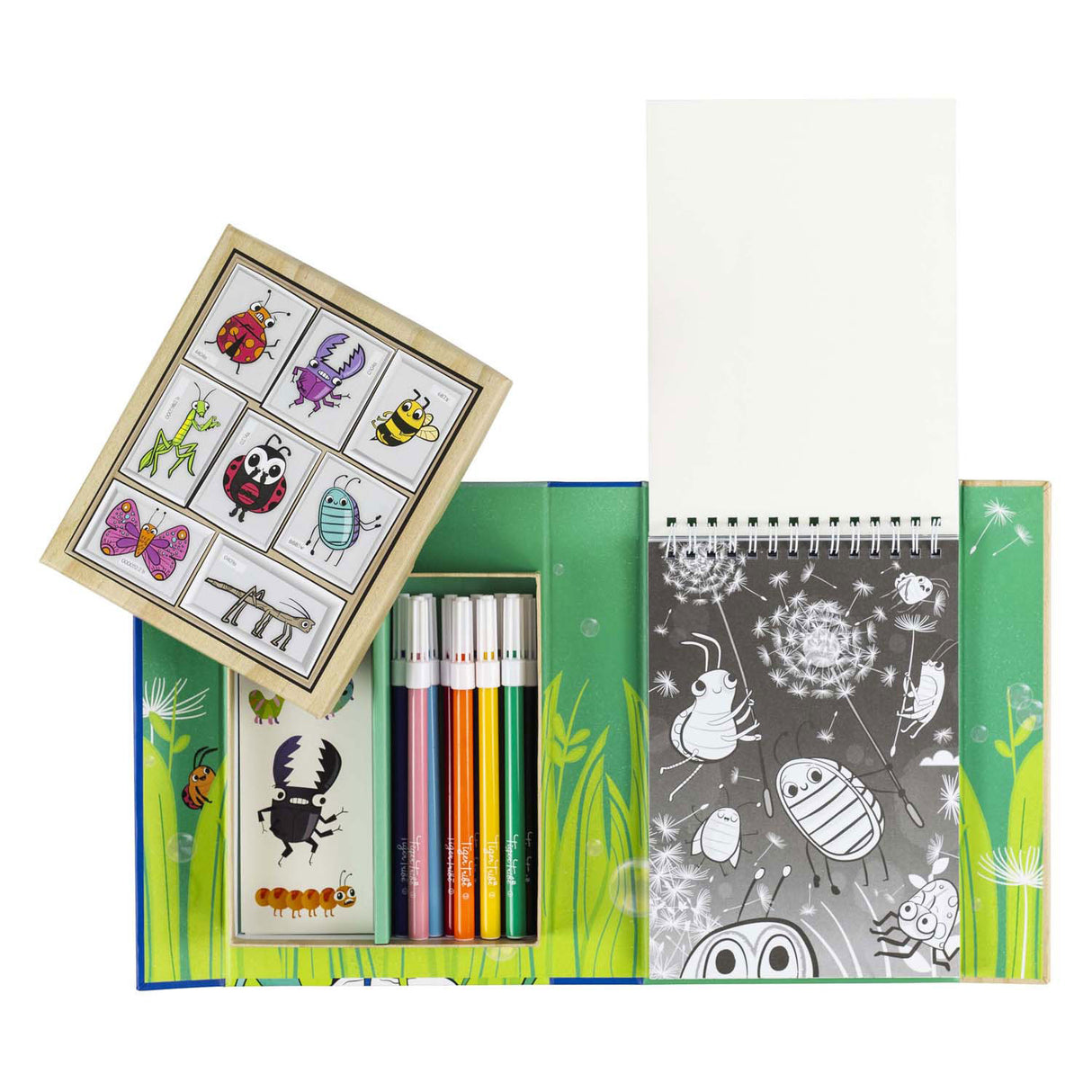 Ensemble de coloriage de la tribu des tigres, créatures de jardin, coloriage amusant pour les enfants - ensemble créatif.