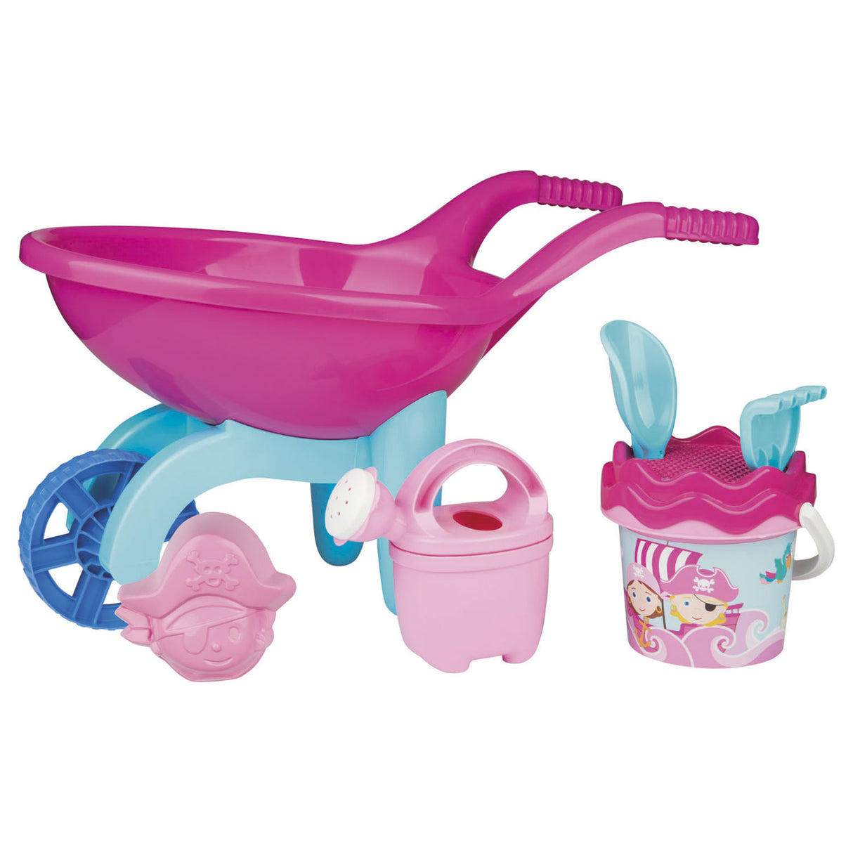 Androni ensemble de plage brouette pirates rose