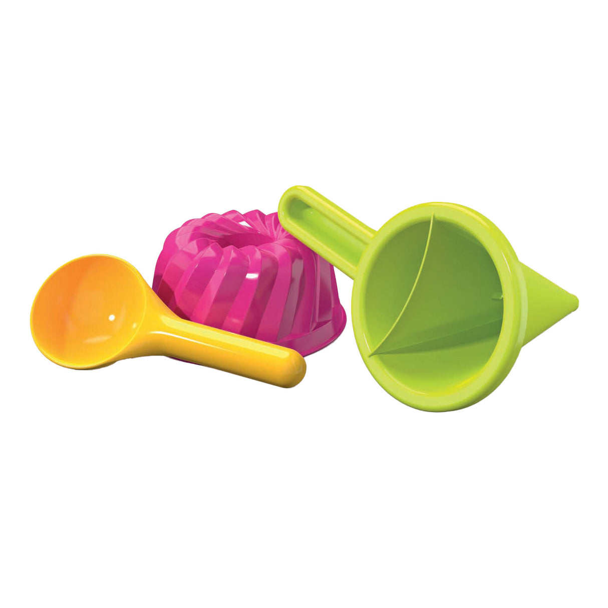 Entonnoir à sable Androni avec moule à sable à gâteau et cuillère, 3 pièces.
