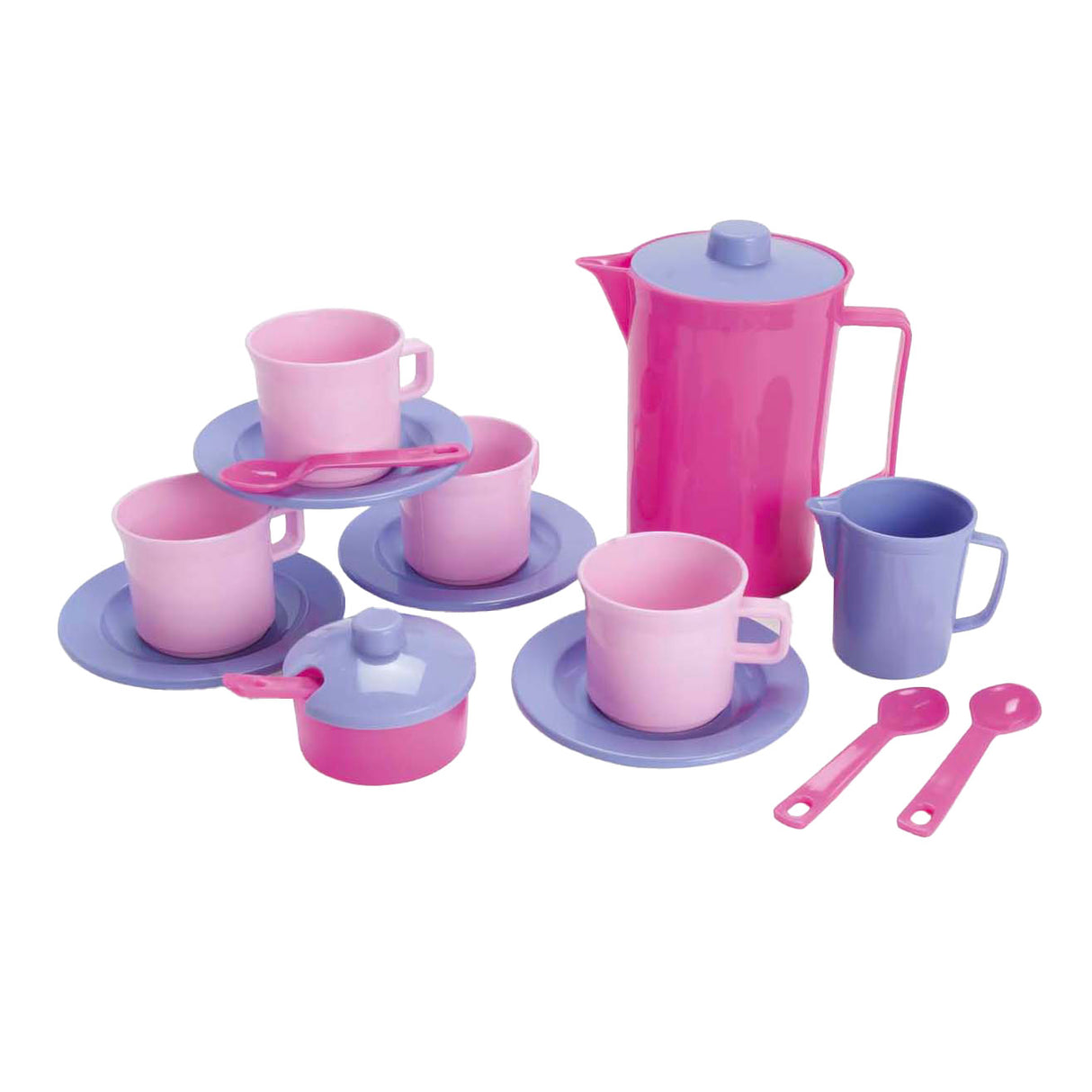 Service à café Dantoy rose, lilas 17 pcs.
