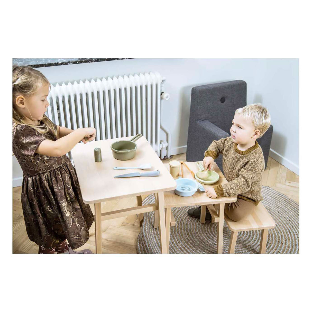 Ensemble de cuisine jouet Dantoy, 12 pièces.