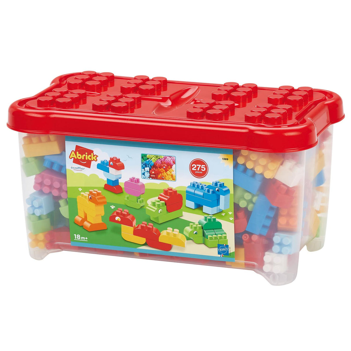 Blocs de construction Ecoiffier Abrick en boîte de rangement - 275 pièces.