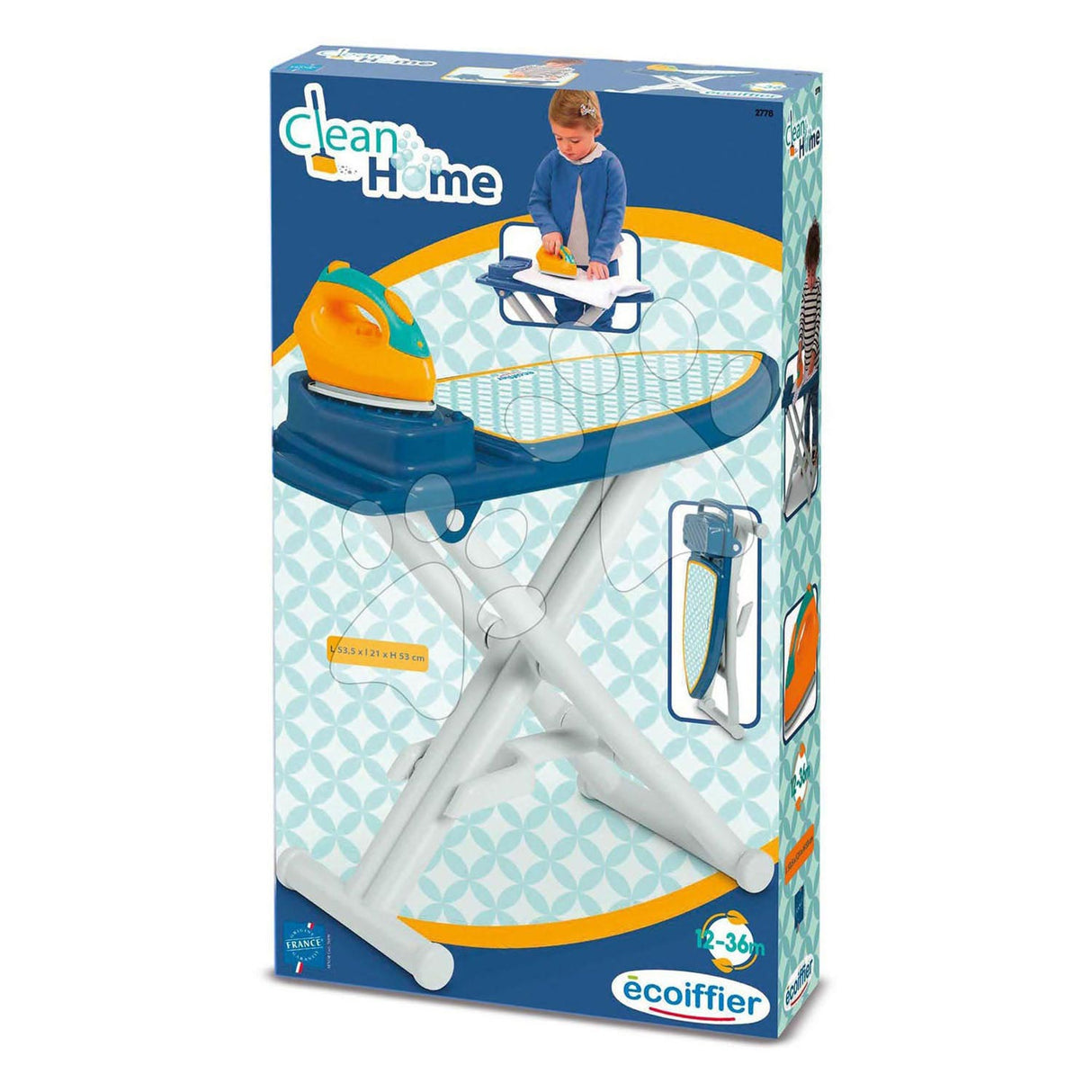 Ecoffier table à repasser ecoiffier avec fer pour enfant