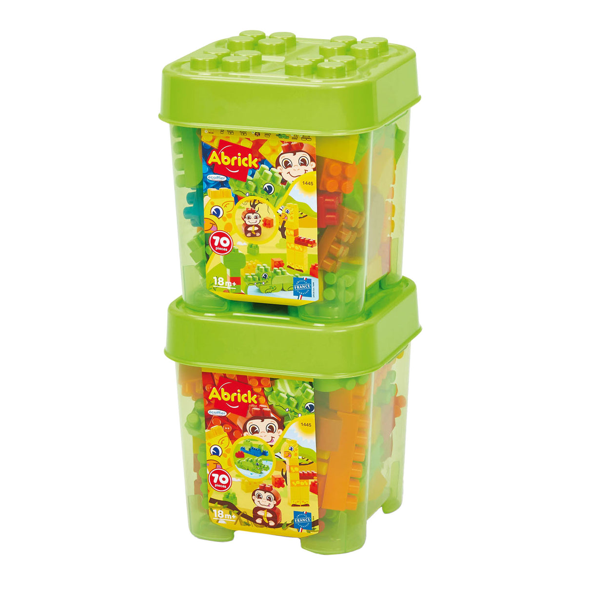 Abrick Building Blocks Jungle dans la boîte de stockage, 70dlg.