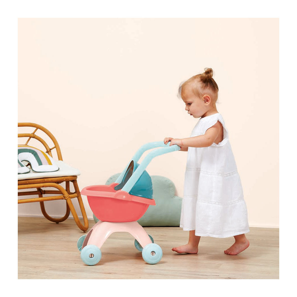 Poussette de poupée Ecoiffier pastel