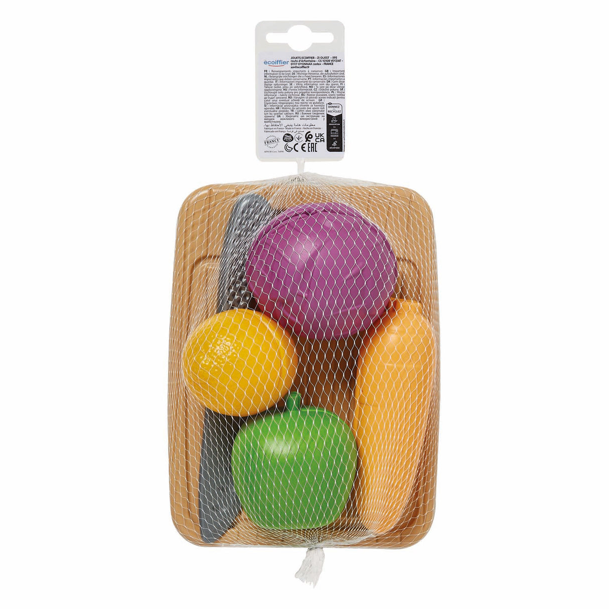 Planche à découper Ecoiffier 100% chef avec légumes et couteau à découper, 10 pcs.
