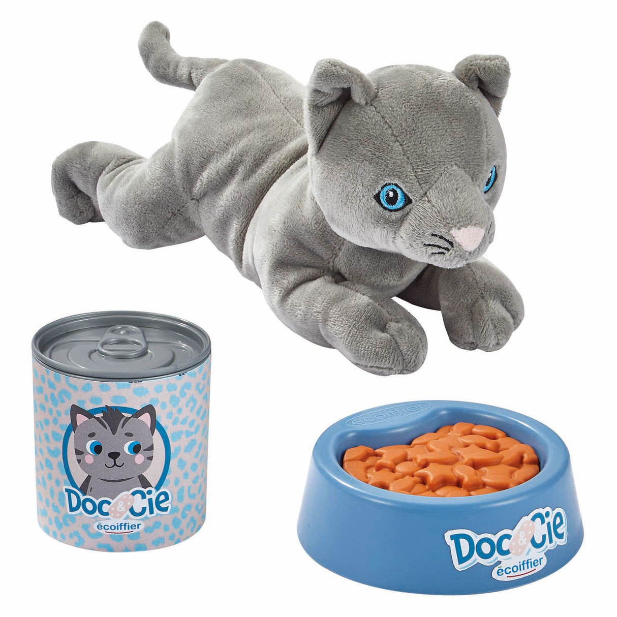 Chat Ecoiffier avec accessoires - 9 pcs.