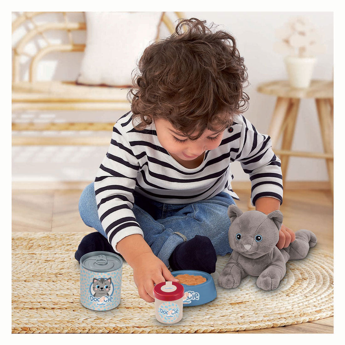 Chat Ecoiffier avec accessoires - 9 pcs.