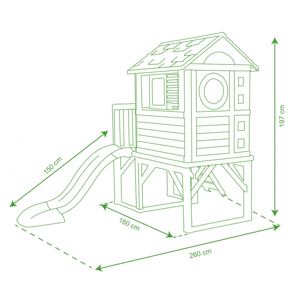 Cabane Smoby avec toboggan
