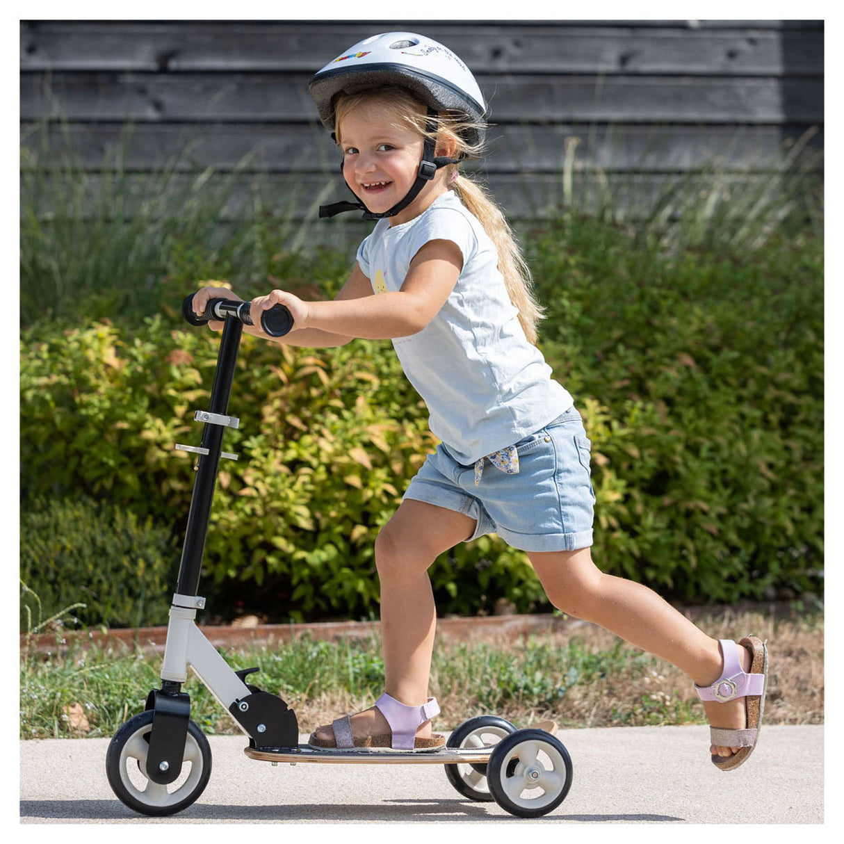 Smoby houten 3-roues kindestept bleu