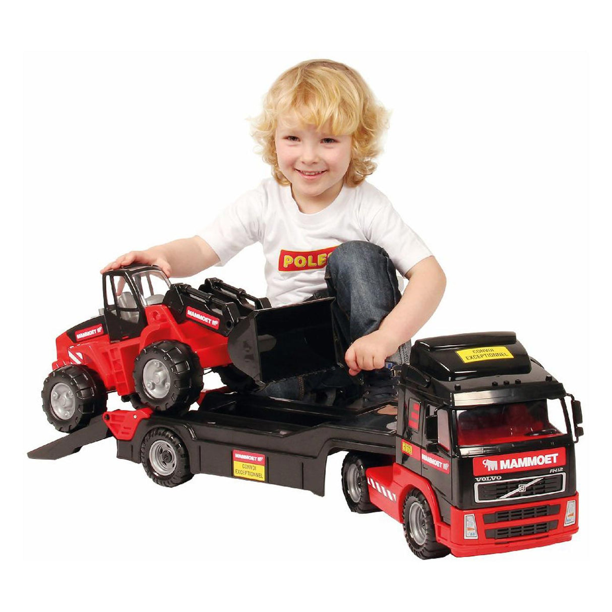 Mammoet Toys Cavallino Mammoet Truck avec remorque et pelle