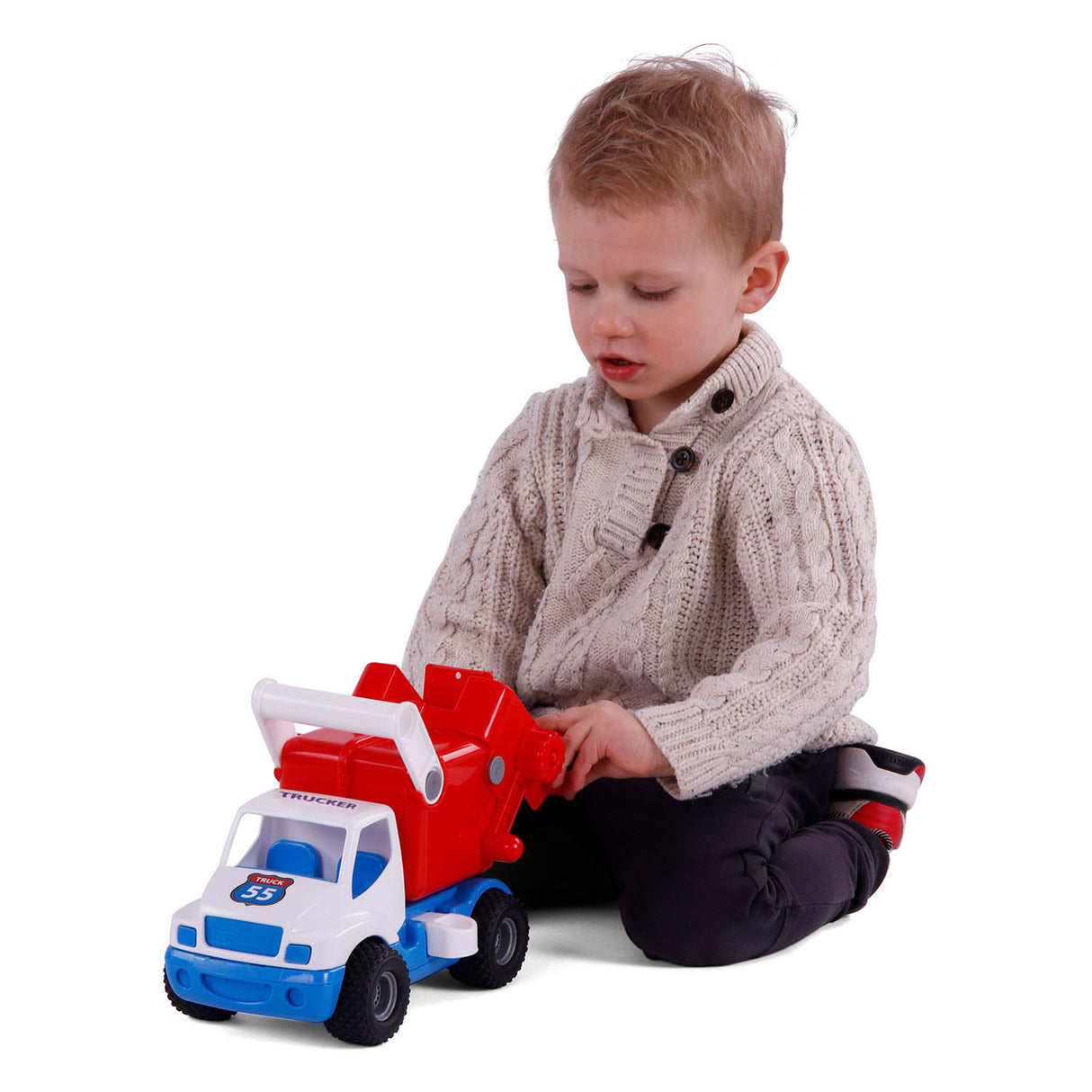 Cavallino Grip Garbage Camion avec des pneus en caoutchouc, 29 cm