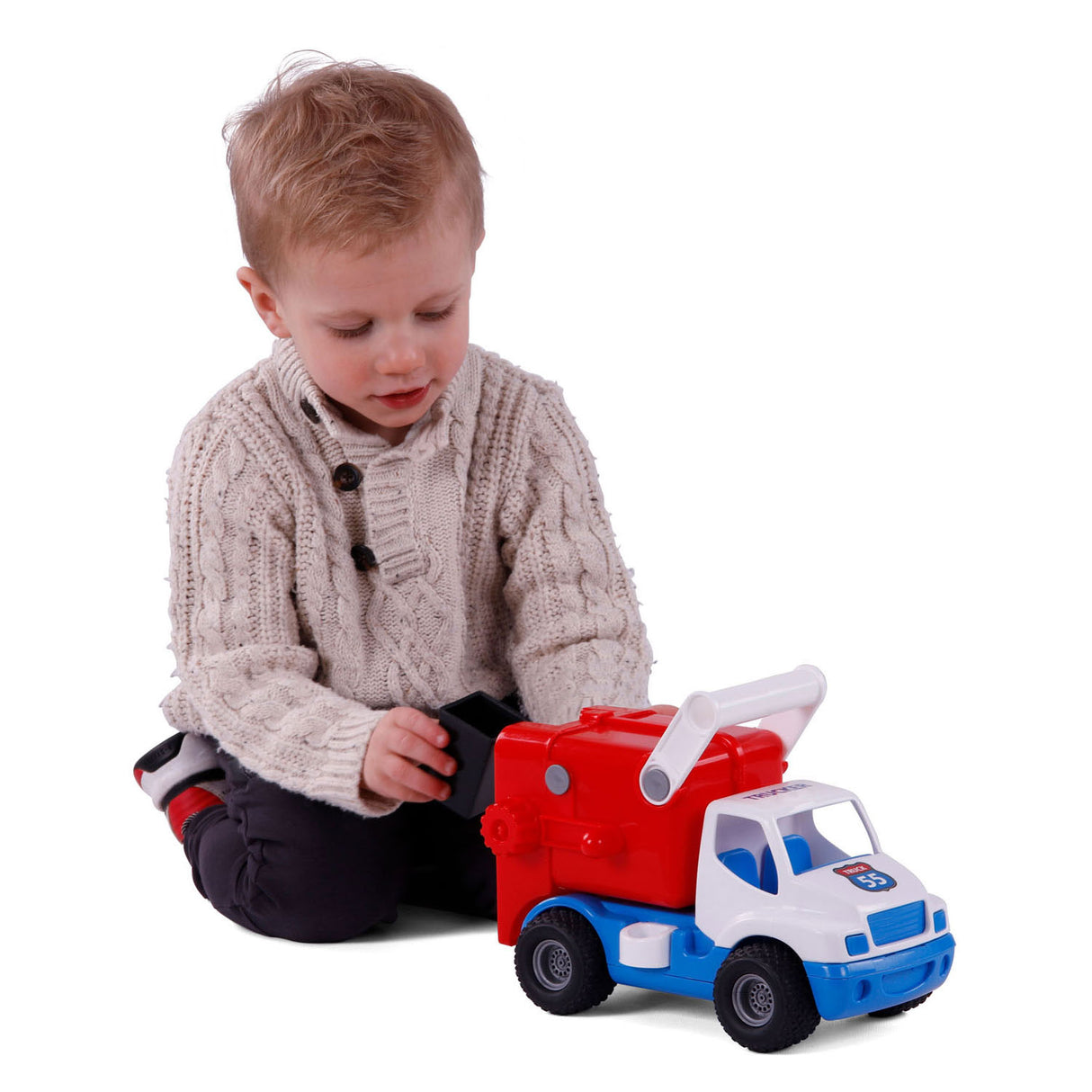 Cavallino Grip Garbage Camion avec des pneus en caoutchouc, 29 cm