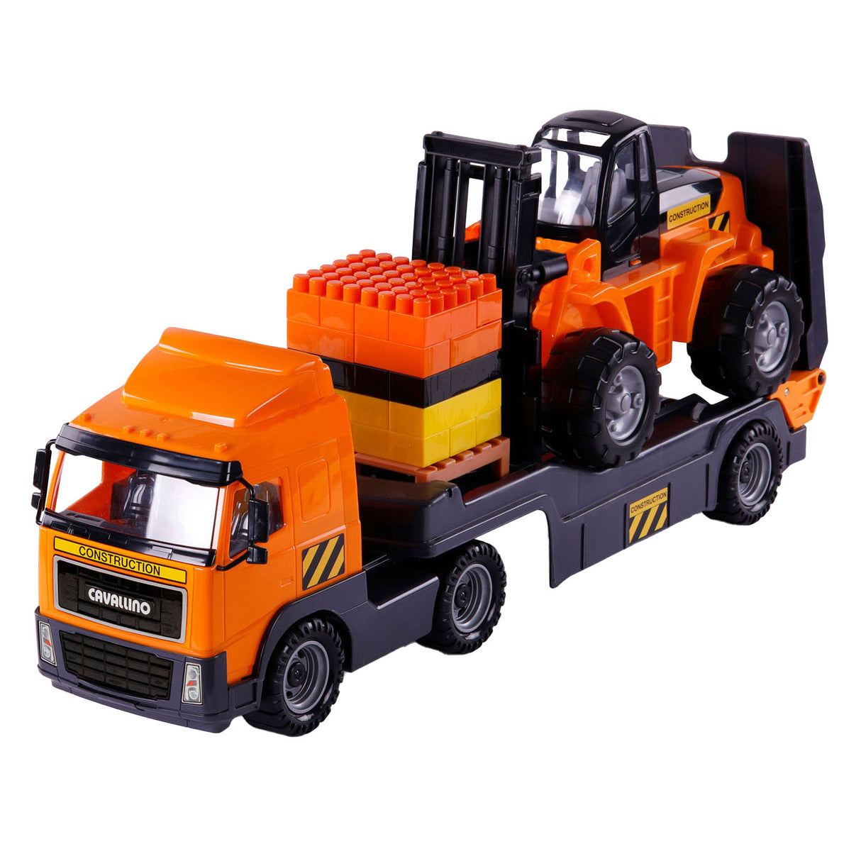 Camion Cavallino avec remorque et chariot élévateur, échelle 1:16
