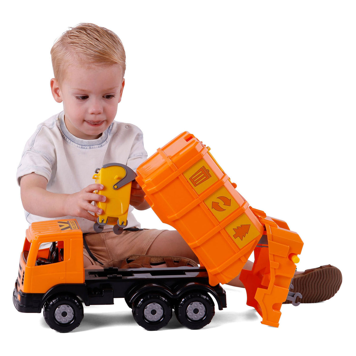 Cavallino xl Garbage Truck Orange, 42 cm