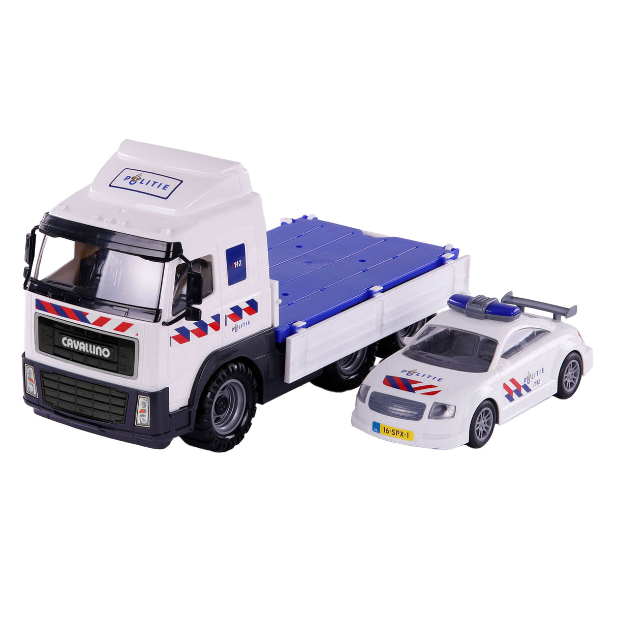Camion de police de Cavallino et voiture de police, échelle 1:16