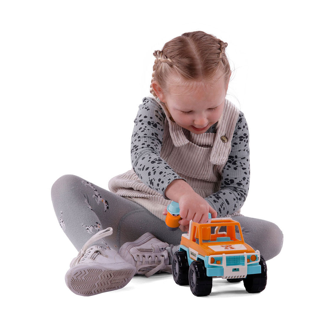 Cavallino Jeep Oranje avec 2 figurines de jeu
