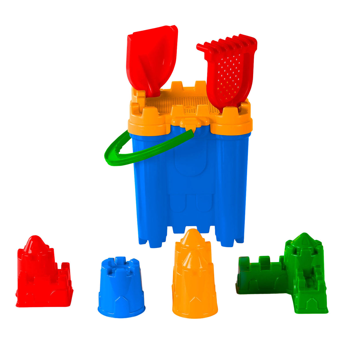 Castle Castle Inmal Set avec des formes de sable, 8dlg.