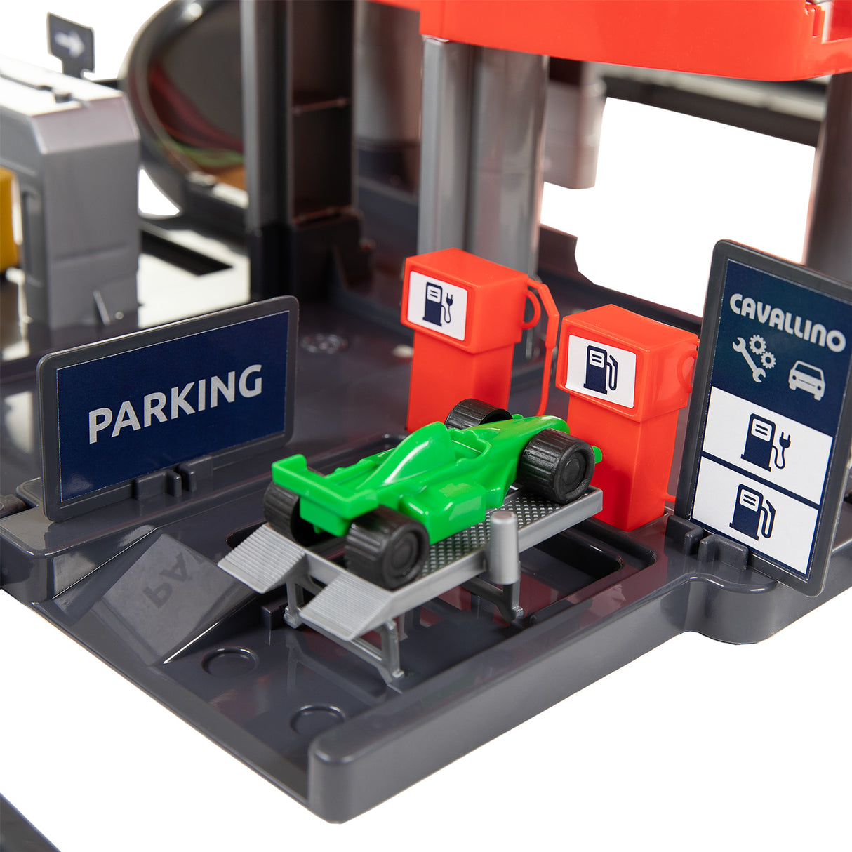Cavallino Racing Parking Garage avec 4 étages et voitures de jeu