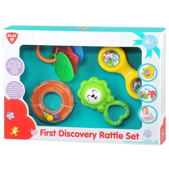 Playgo - 4 jouets pour bébé dans un coffret cadeau