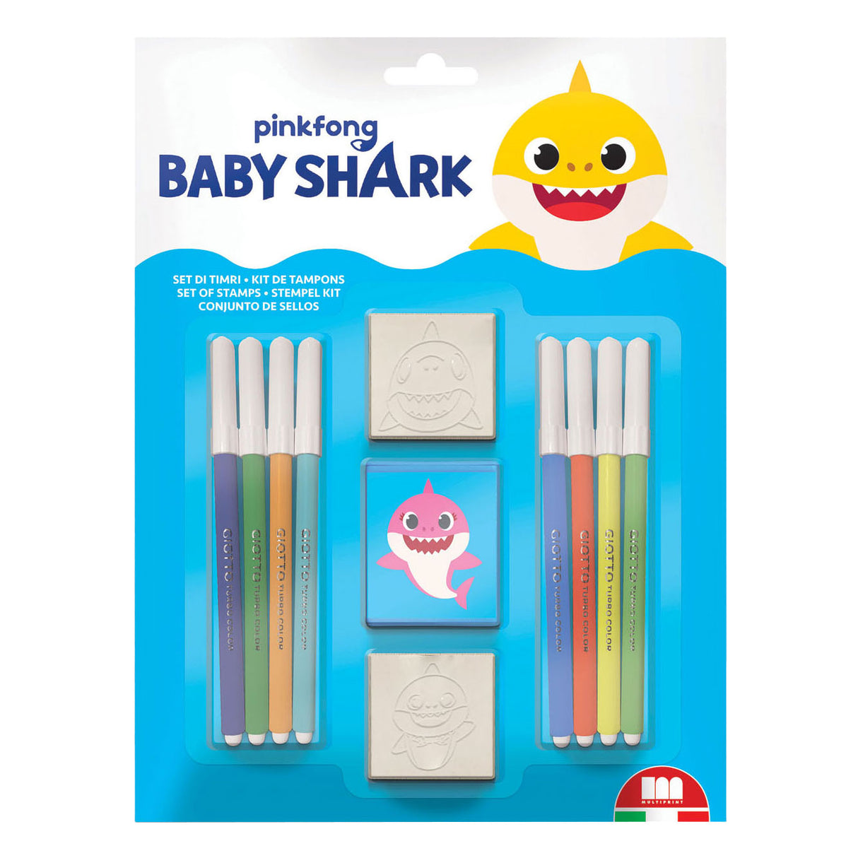 Ensemble de tampons de requin pour bébé multiprint. 11dlg.