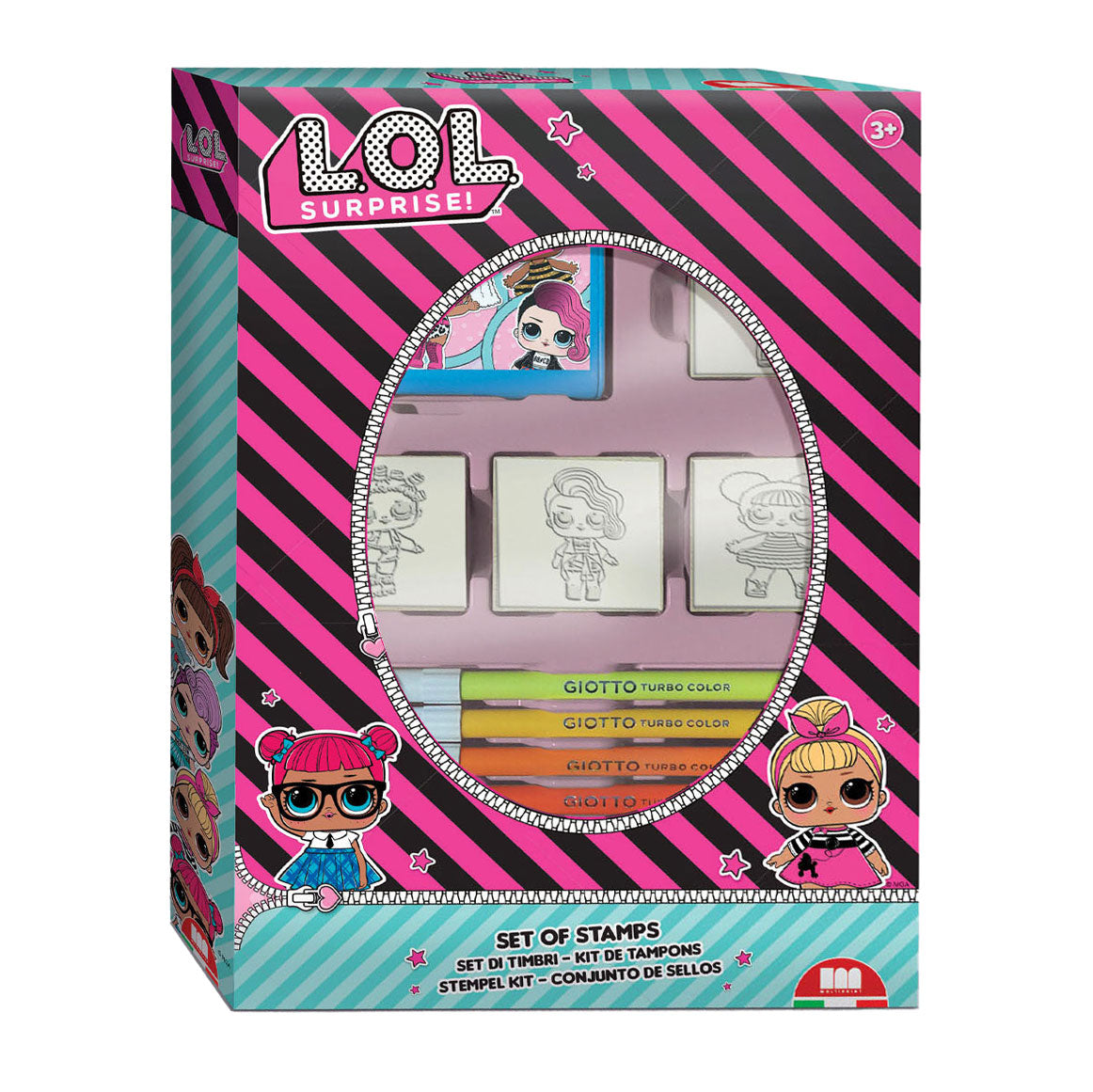 Multiprint L.O.L. Ensemble de tampons surprise avec 4 timbres