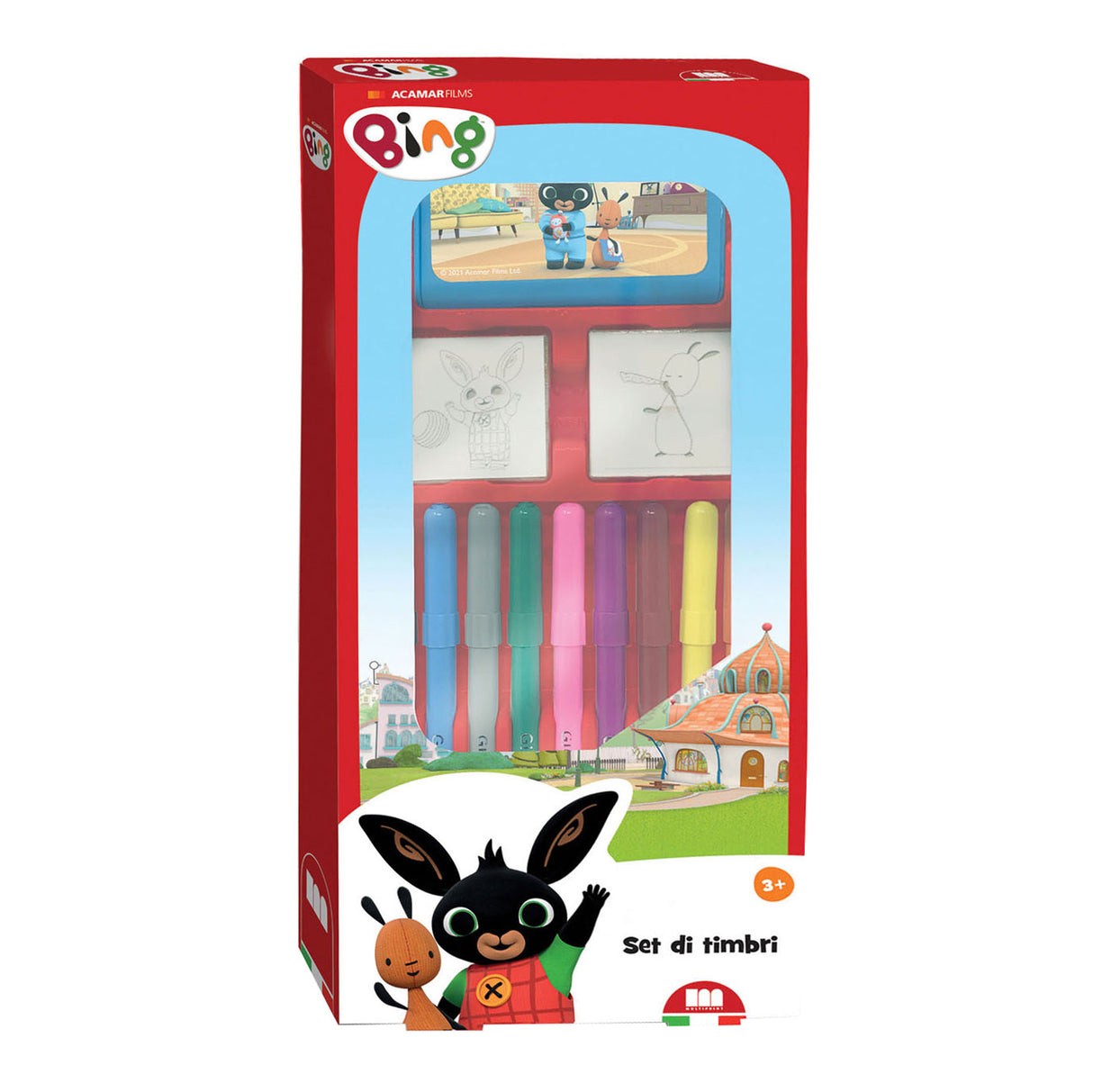Ensemble de timbres multiprint Bing avec stylos en feutre