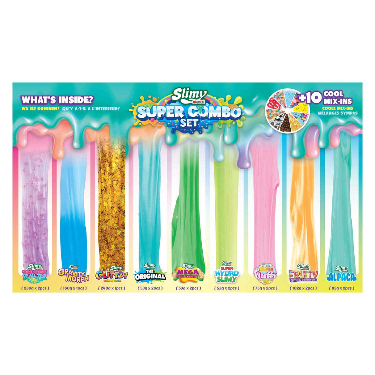 Ensemble super combo Joker slime - 1,6 kg de plaisir coloré.