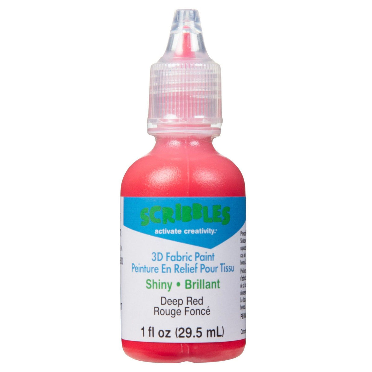 Scribbles • Peinture textile 3D brillante 29,5ml rouge foncé