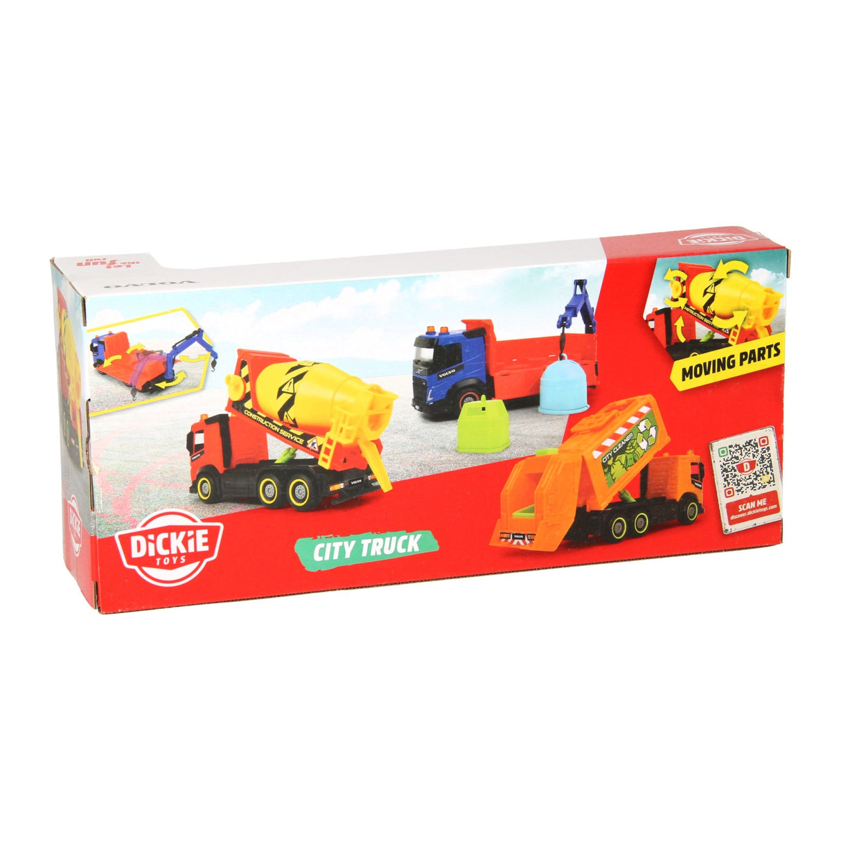 Dickie City Truck Bétonnière Camion Rouge