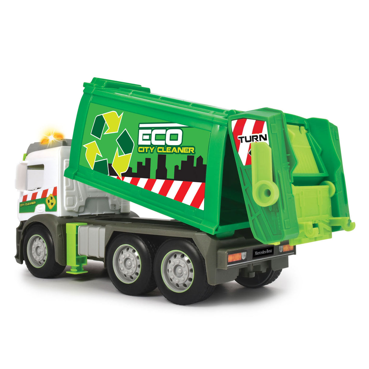 Dickie Toys Action Truck - camion poubelle - 26 cm - lumière et son - véhicule jouet