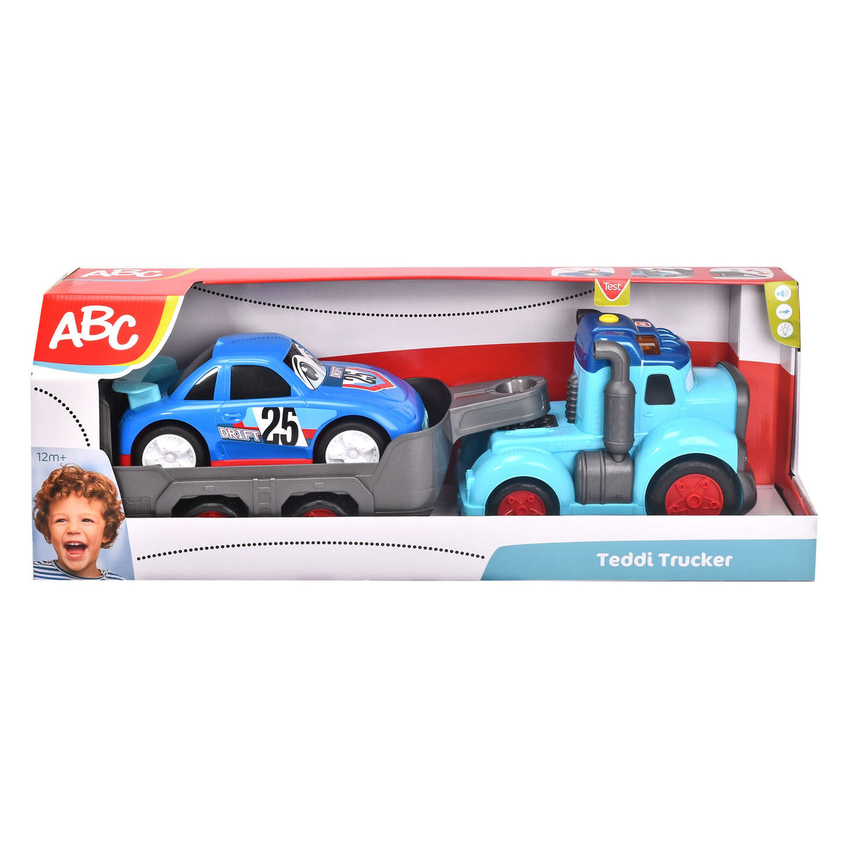 Dickie toys abc teddi trucker 60 cm - son léger - véhicule jouet