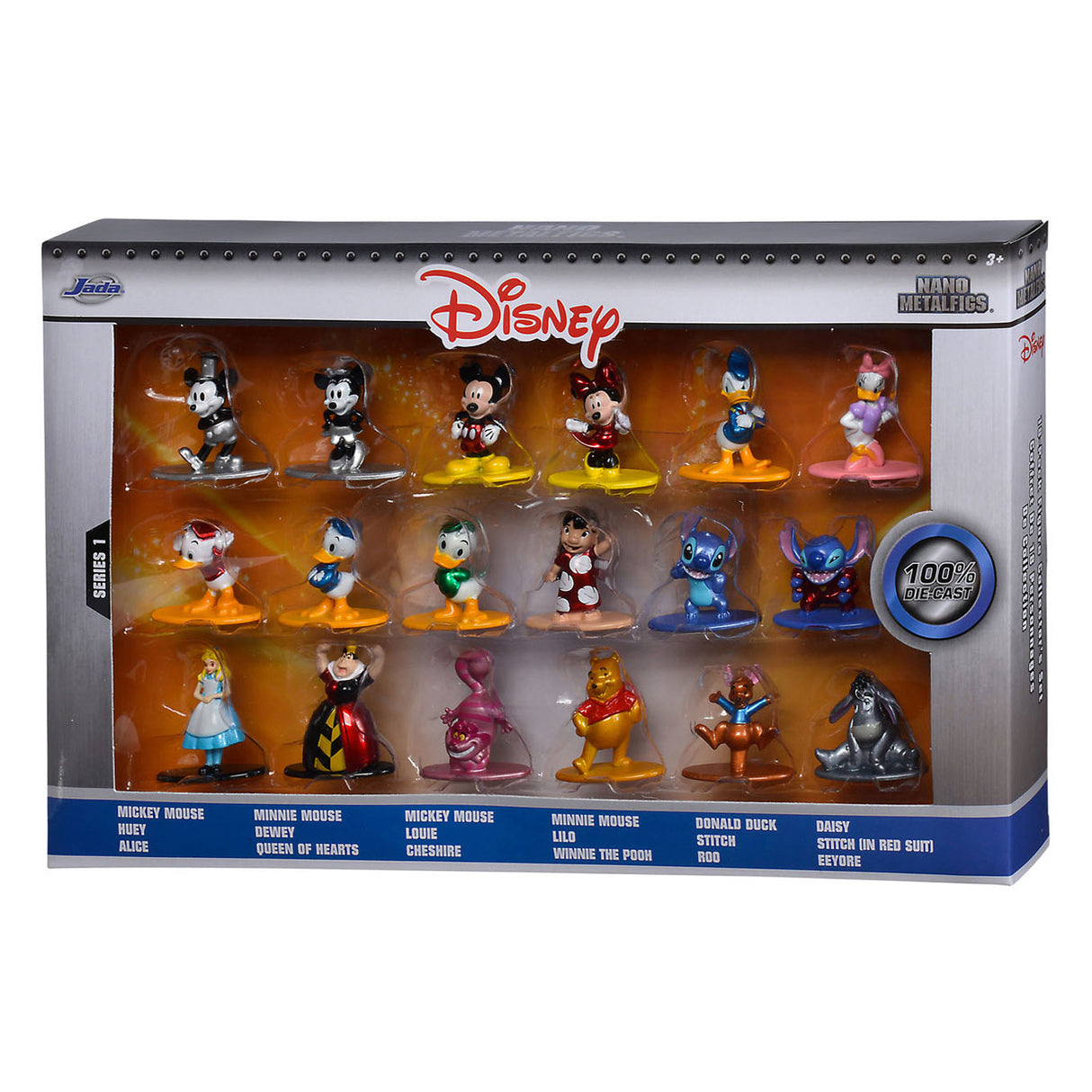 Jada Toys Disney Nano Wave 1 Figurines à collectionner, 18 pcs.