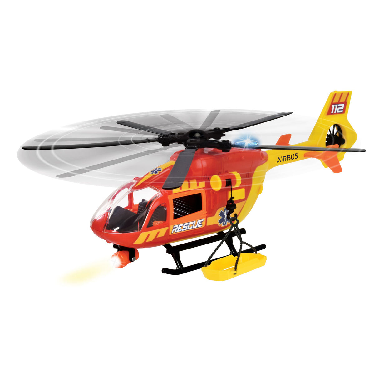 Dickie Toys - Hélicoptère ambulance - Hélicoptère hôpital - Lumière et son - Hélice rotative - à partir de 3 ans