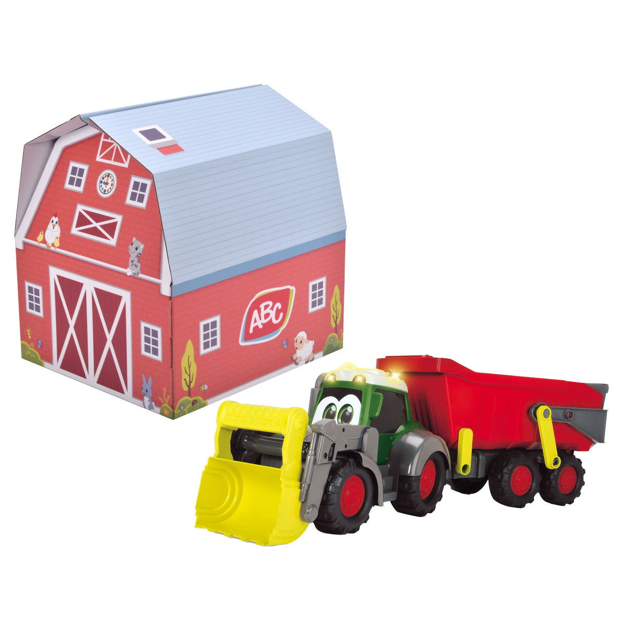 Tracteur Dickie ABC Fendti avec remorque et ferme