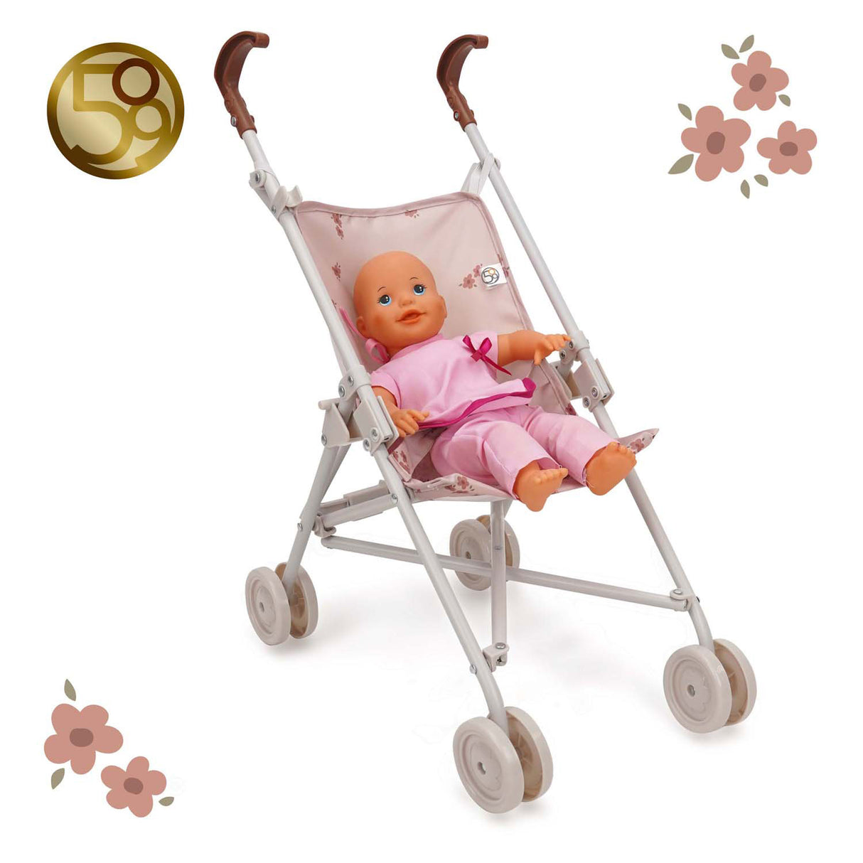 Poussette de poupée buggy ballet flore