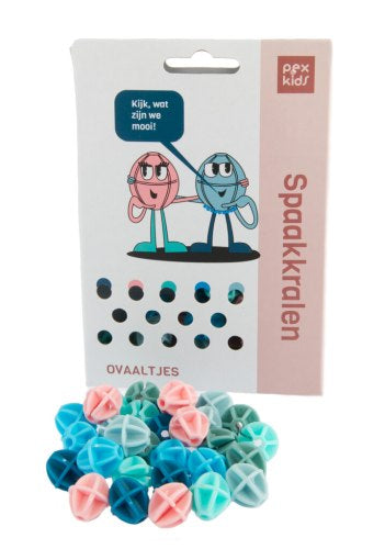 Perles de parole à vélo PEXKIDS BALLEN triés 6 couleurs (30 pièces sur la carte)