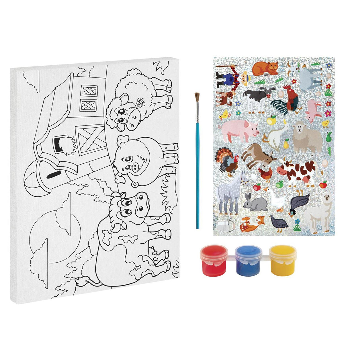 Peinture sur toile de groupe d'artisanat créatif