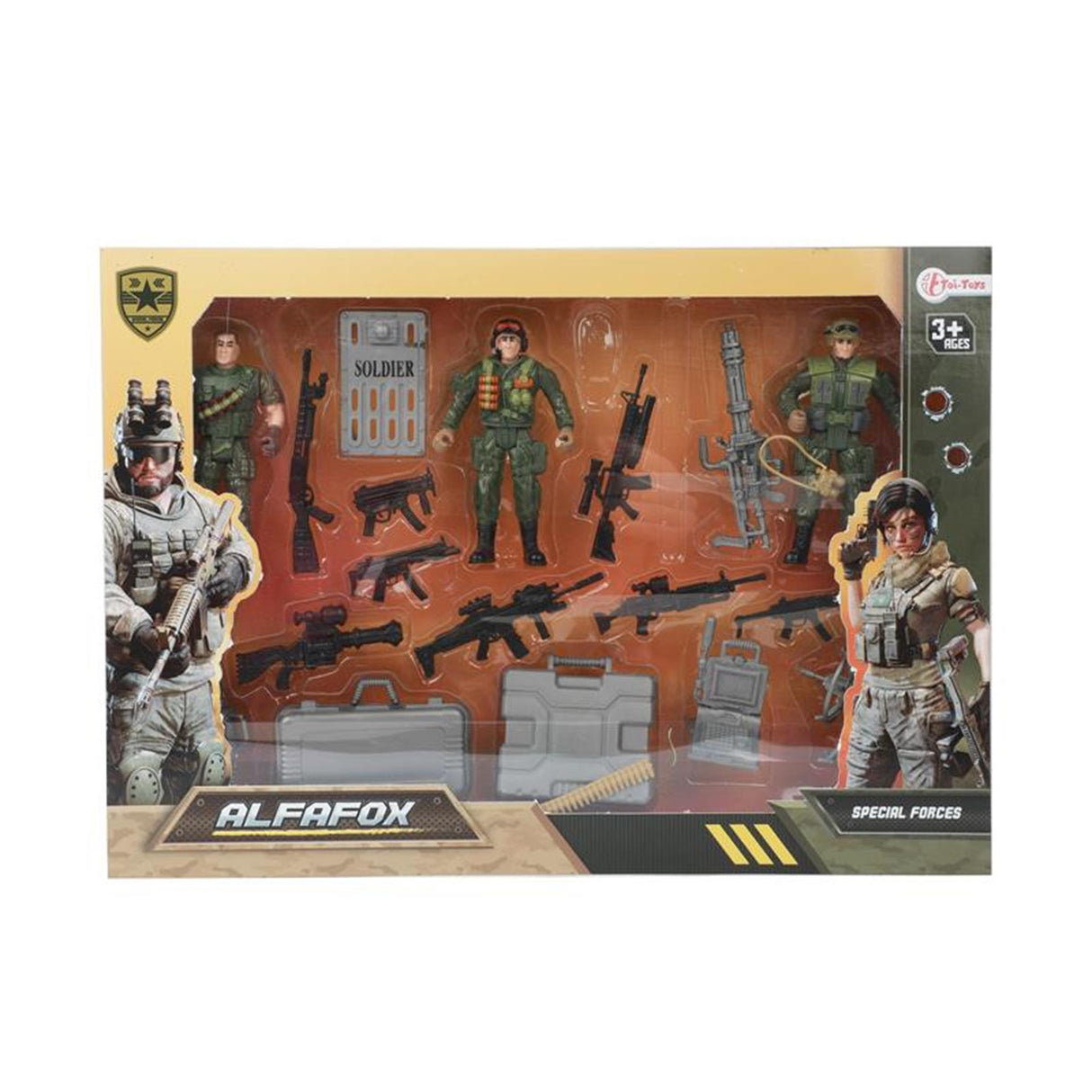 Toi-toys toitoys ensemble de jeu militaire + accessoires
