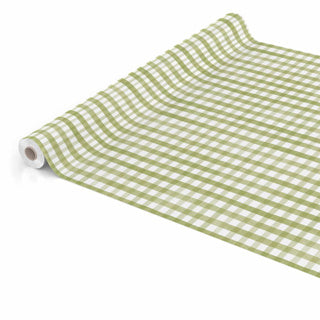 Via chasse nappe PVC 140 cm vichy olive