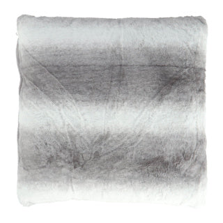 No brand coussin gris 45x45 cm aspect fourrure de lapin | 2 pièces