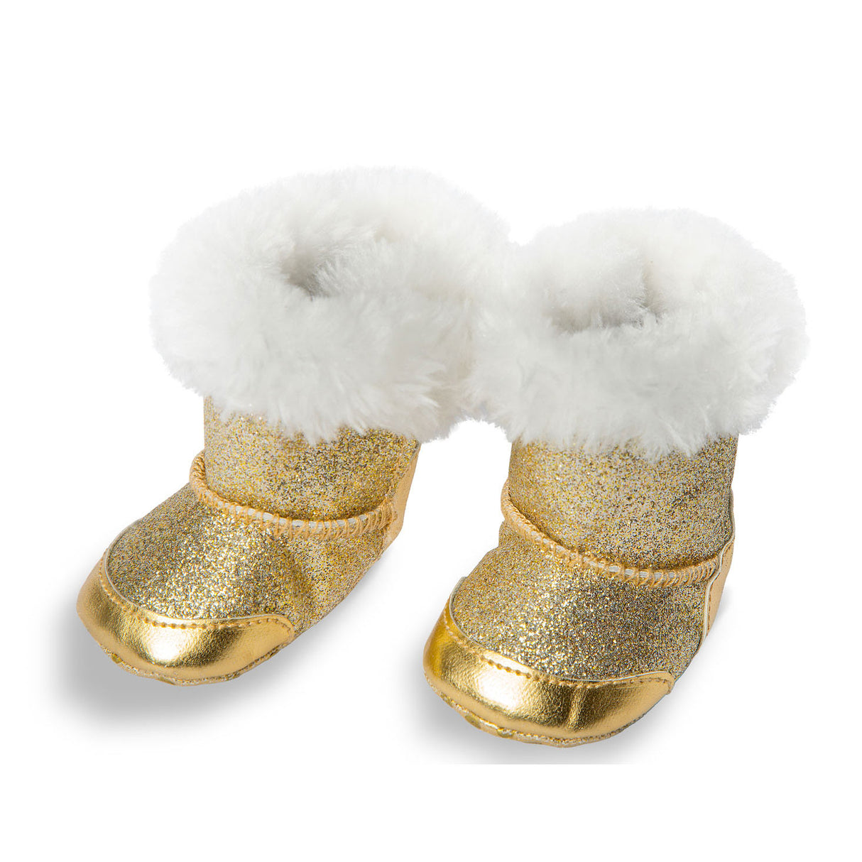 Chaussures de poupée Heless dorées, 38-45 cm