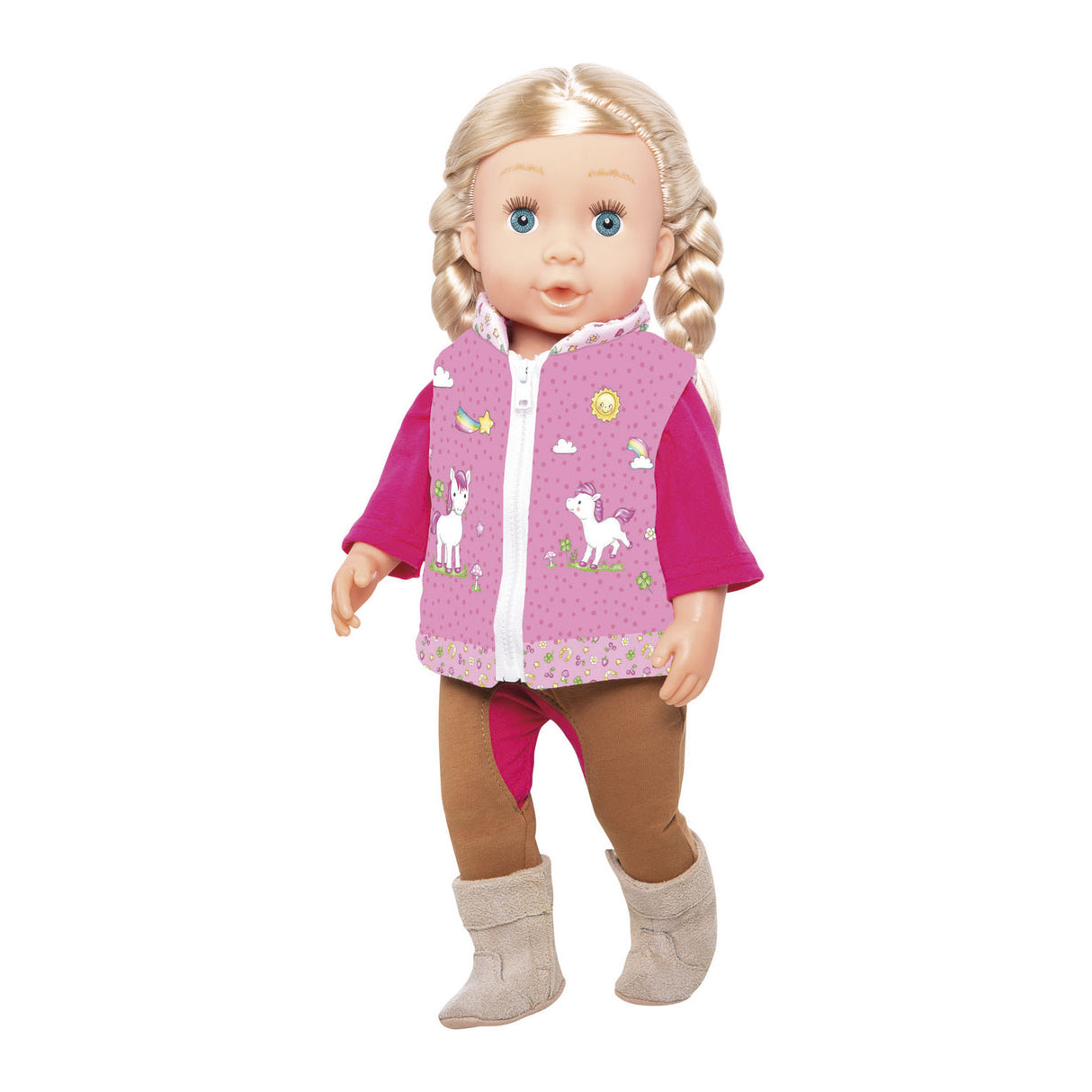 Tenue de poupée d'équitation Heless - licorne, 28-35 cm