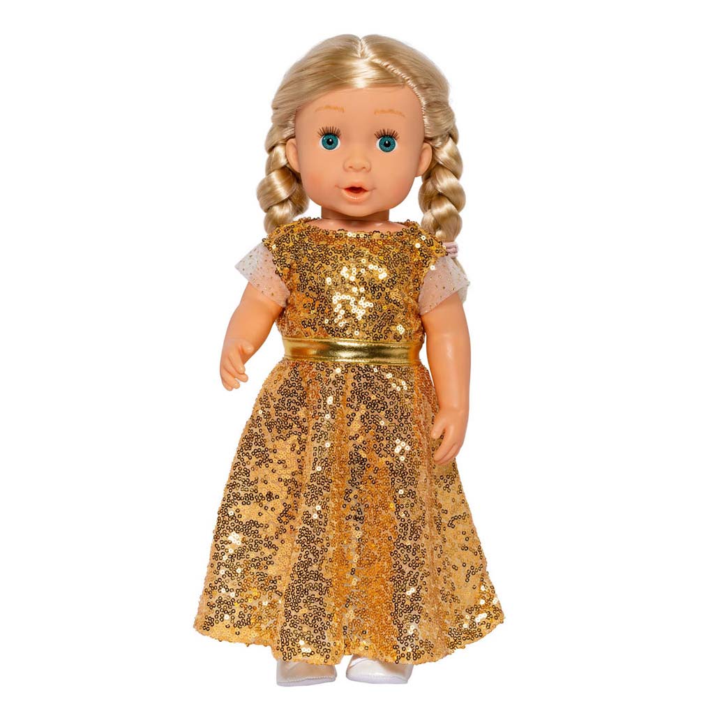 Robe de poupée Heless étoile dorée, 28-35 cm