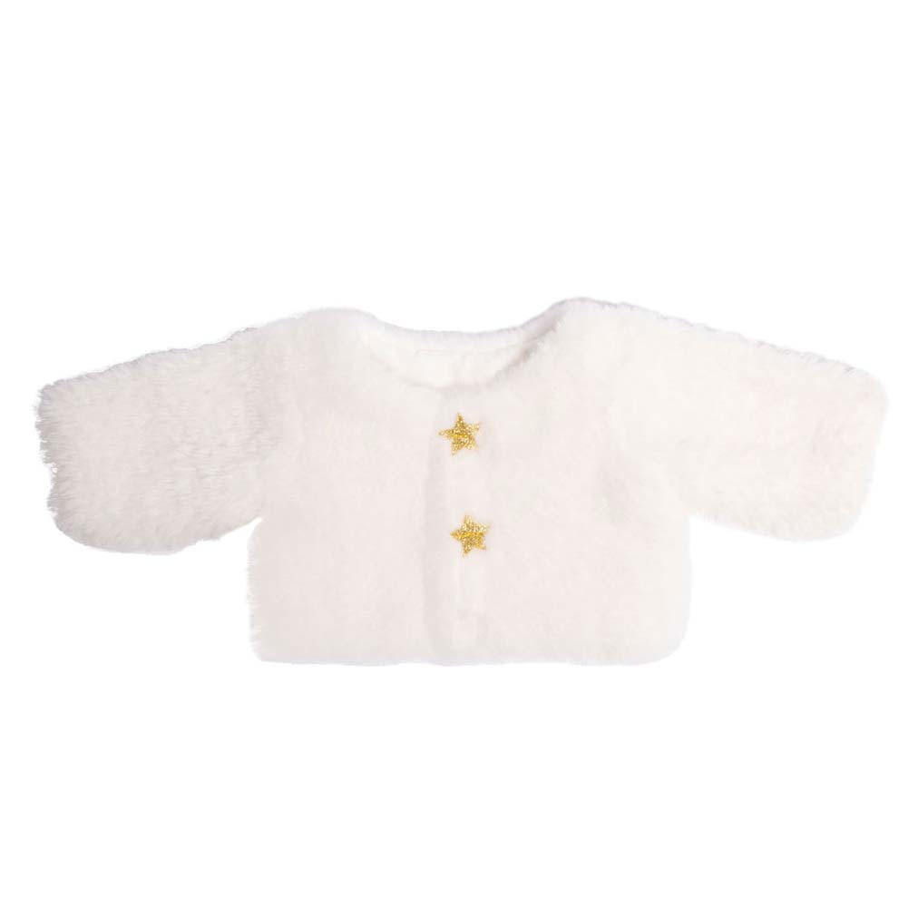 Veste poupée peluche avec jupe, 28-35 cm