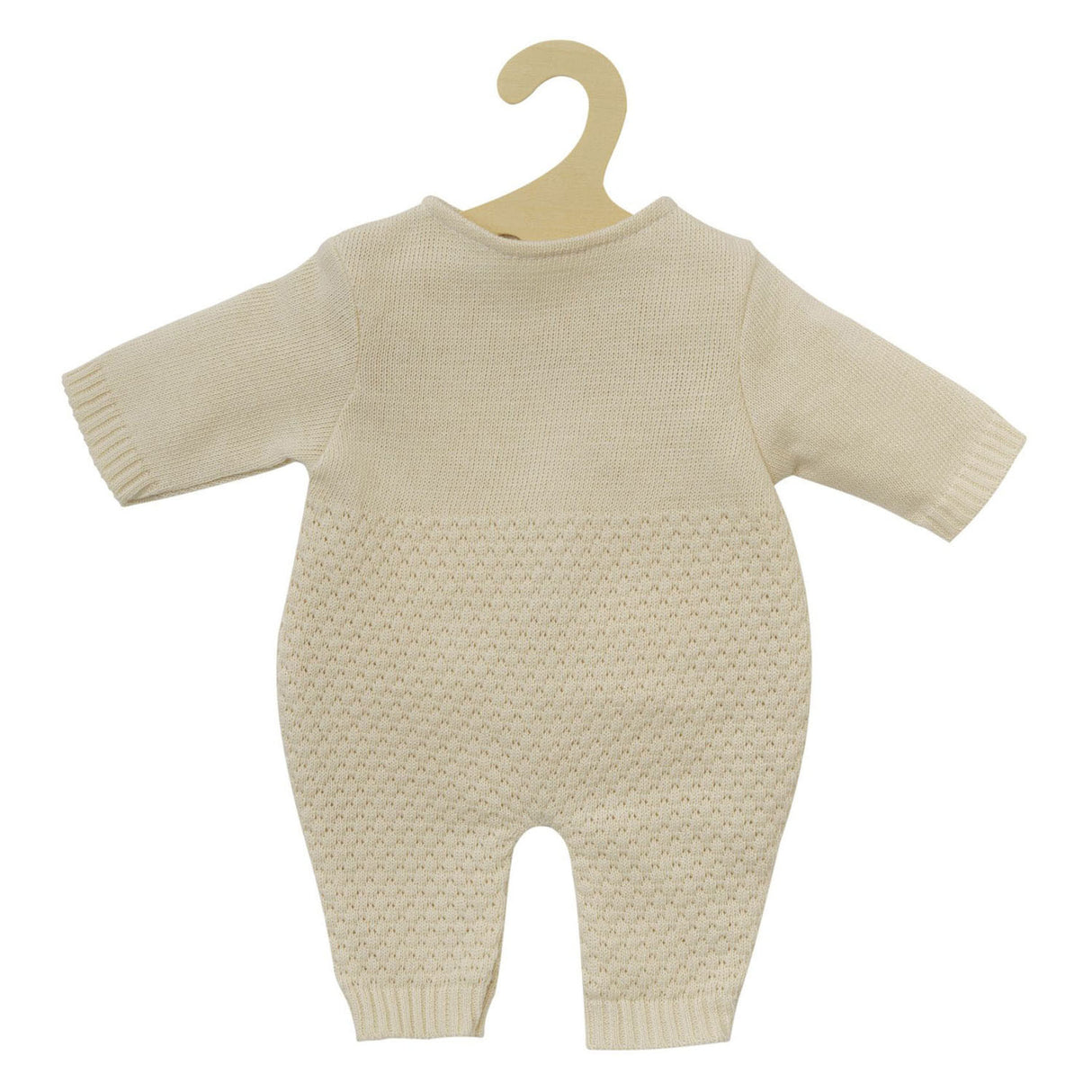 Salopette en tricot pour poupées Heless écru, 28-35cm