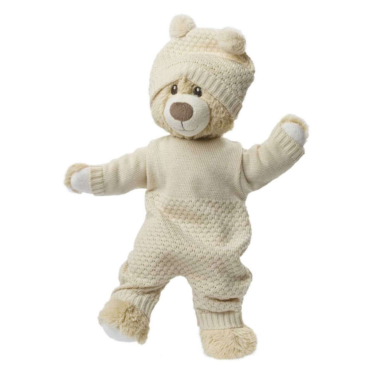 Salopette en tricot pour poupées Heless écru, 28-35cm