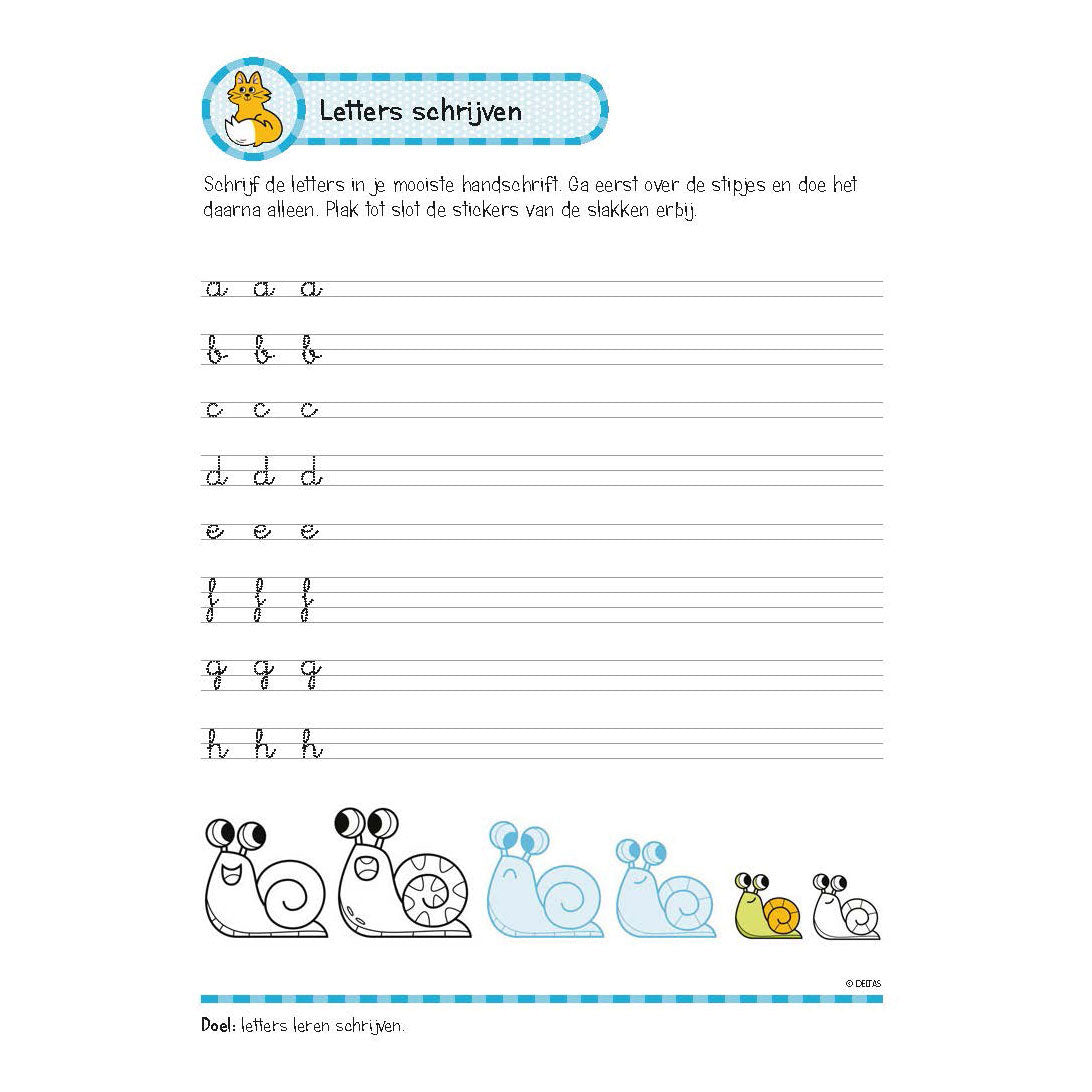 Livre d'exercices deltas avec autocollants - beaux exercices d'écriture (6-7 ans)
