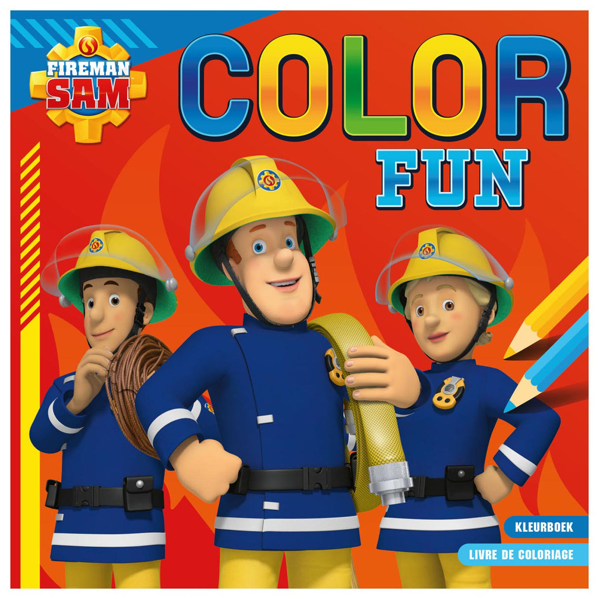 Livre de coloriage amusant Sam le pompier